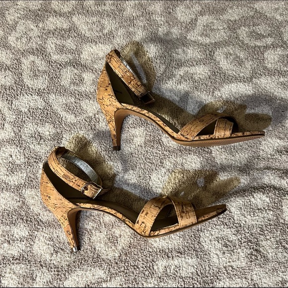 Coach cork leather pumps heels shoes - Picture 5 of 8